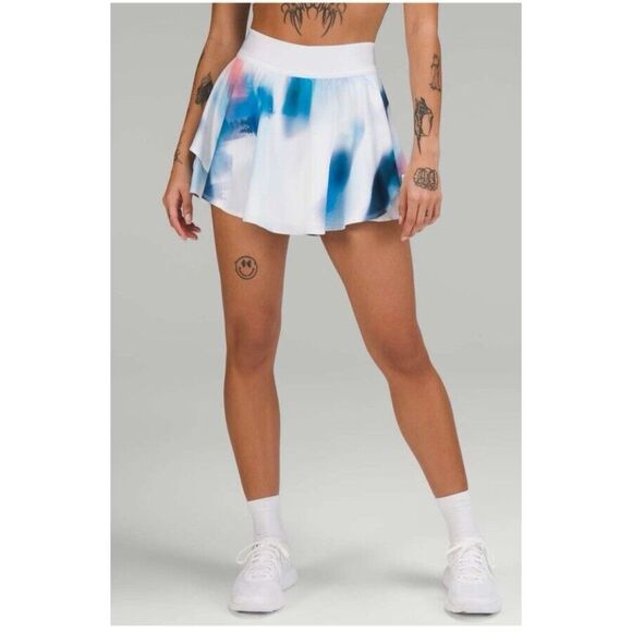 lululemon athletica Pants - Lululemon Women Size 14 Court Rival HR Skort Baseline Wash‎ Multicolor LW8AFZT